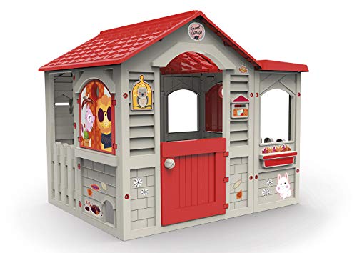Chicos Casita Infantil de Exterior Grand Cottage XL, Color Beige con tejado Rojo, única (La...