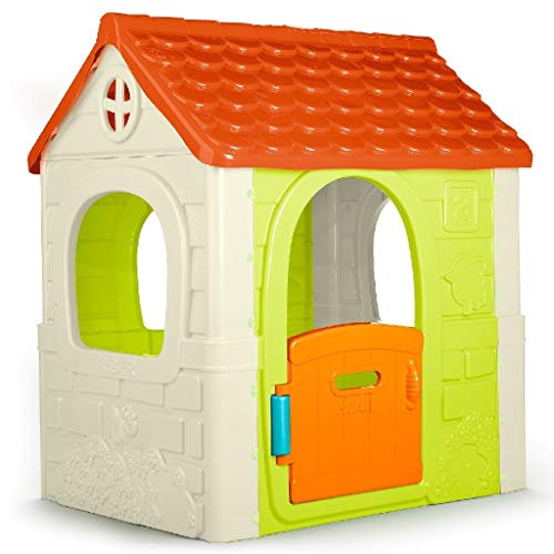 FEBER - Fantasy House, casita infantil de juegos con puerta abatible, para jugar al aire libre o en...