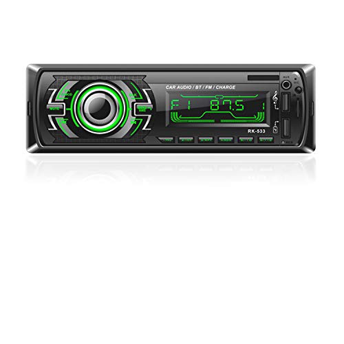 Bosszi Stereo Car Radio, Car Radio 4x60W Bluetooth 1Din FM Radio, Reproductor de MP3 Bluetooth Manos...