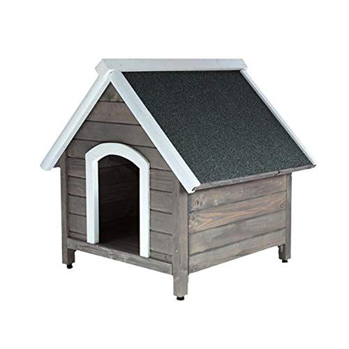 RM E-Commerce Caseta de perro para exterior, jardín, casa para perros de madera con tejado...