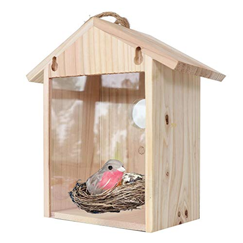 dewdropy - Comedero para pájaros, ventana, nido para exterior e interior, imitación de casa de...