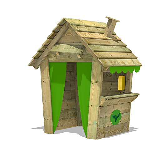 FATMOOSE Casa de juegos de madera PandaPark Pro XXL, Parque infantil para el jardín, Casita de...