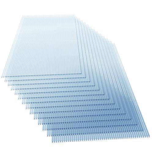 Deuba Placas de policarbonato 14 paneles 60,5x121 cm 10,25 m² doble cara de policarbonato...