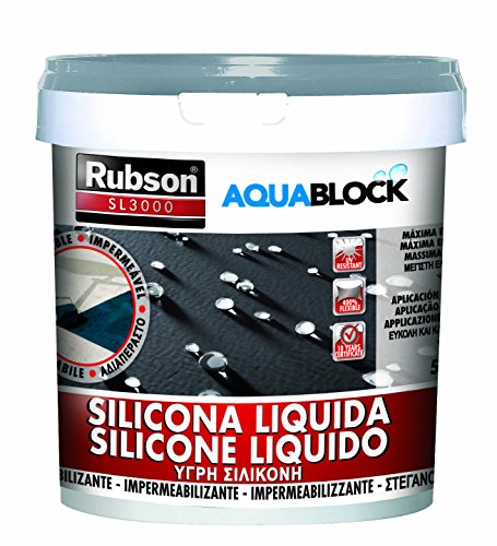 Rubson Aquablock SL3000 Silicona Líquida gris, impermeabilizante líquido para prevenir y reparar...